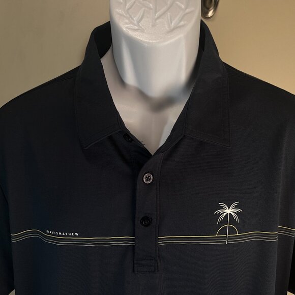 Travis Mathew Men's dark blue beachy vibes golf polo shirt XL Mint Condition - Picture 2 of 6